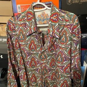 Robert Graham extra large, long sleeve, multicolored, red and green
